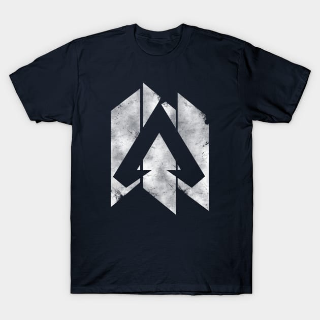 Apex Legends - Banner Logo Distressed White T-Shirt by SykoticApparel